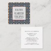 タイラーのタイリングの幾何学的パターン スクエア名刺 (正面/裏面)