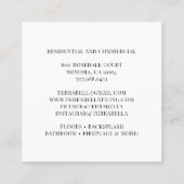 タイラーのタイリングの幾何学的パターン スクエア名刺 (裏面)