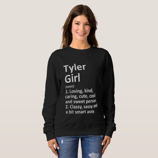 タイラーガールTXテキサス州シティーおもしろいホームルーツギフトタン スウェットシャツ (正面フル)