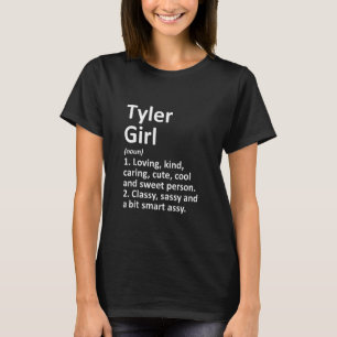 タイラーガールTXテキサス州シティーおもしろいホームルーツギフトタン Tシャツ