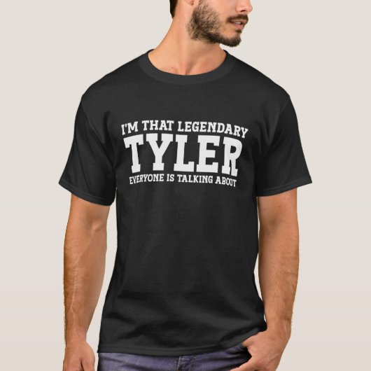 タイラー個人おもしろい名タイラー Tシャツ (正面)