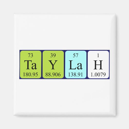 タイラー周期表名磁石 マグネット (正面)