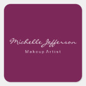 タイリアン・パープルのメイクアップアーティストユニーク スクエアシール (正面)