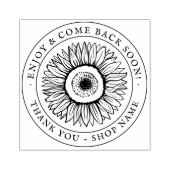 タイリッシュヴィンテージひまわりスモールビジネス ラバースタンプ (インプリント)