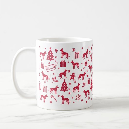 タイリッジバッククリスマスデザイン コーヒーマグカップ (左)