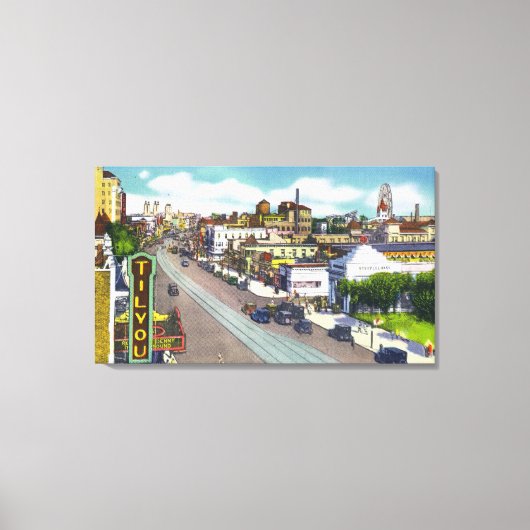 タイリユーシアターのサーフアベニュービュー キャンバスプリント (正面)