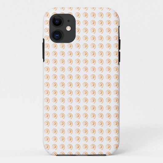 タイリングされたオレンジ色の巻き付き電話ケース Case-Mate iPhoneケース (裏面)