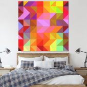 タイリングカラフルパターン キャンバスプリント (インサイチュ (寝室))