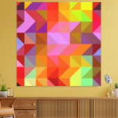 タイリングカラフルパターン キャンバスプリント (インサイチュ (リビング))