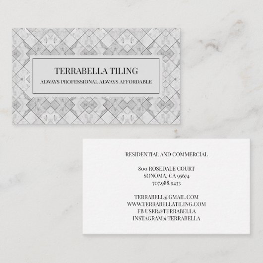 タイリング床 名刺 (正面/裏面)