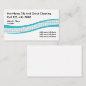タイルおよびグラウトのクリーニングサービス 名刺 (正面/裏面)