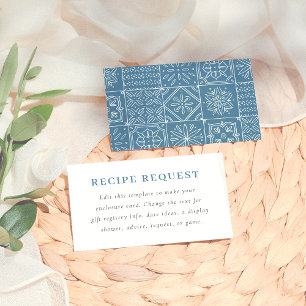 タイルお洒落イタリアンブライダルシャワー エンクロージャーカード