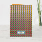 タイルと植物を持つリスボンハウスウィンドウ カード (裏面)