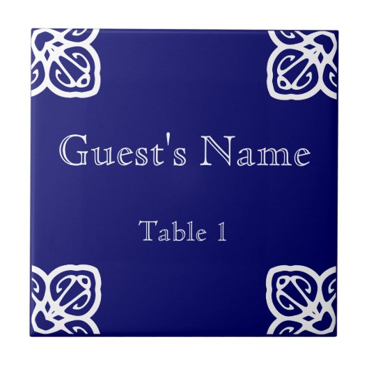 タイルに名前をスペインの配置 タイル (正面)