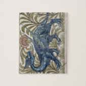 タイルのための「ドラゴン」のデザイン(w/c紙で) ジグソーパズル (縦)