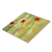 タイルのアネモネの美しい花の絵画 タイル (側面)