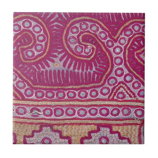 タイルのアフガニの織物の残り2 タイル (正面)