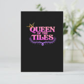 タイルのクイーン麻雀ゲームプレーヤーが女性をゲーム 出欠カード (スタンド正面)