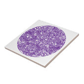 タイルのケルト結び目模様の紫色の白い複雑絡み合います タイル (側面)