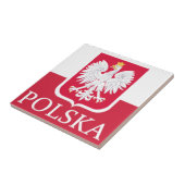 タイルのコースターポルスカの旗の紋章付き外衣 タイル (側面)