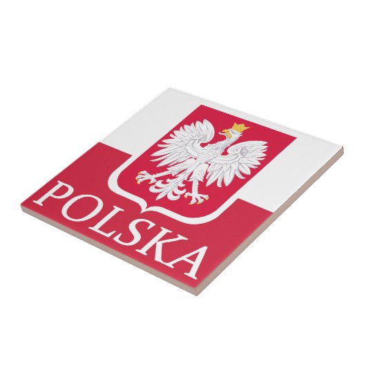 タイルのコースターポルスカの旗の紋章付き外衣 タイル (側面)