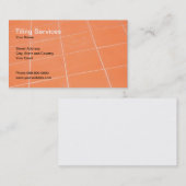 タイルのサービス業カード 名刺 (正面/裏面)