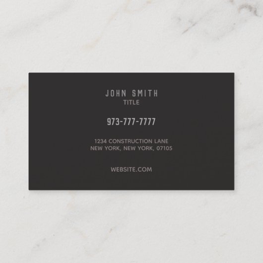 タイルのスローガンの名刺 名刺 (裏面)