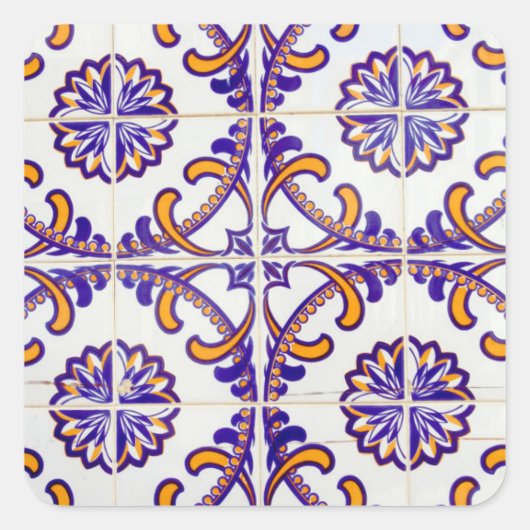 タイルのパターンがクローズアップ,ポルトガル スクエアシール (正面)