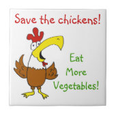 タイルのファンキーな鶏 タイル (正面)