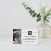 タイルのフロアーリングのカスタムなモノグラムの名刺 名刺 (スタンド正面)