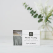 タイルのフロアーリングのカスタムなモノグラムの名刺 名刺 (スタンド正面)