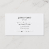 タイルのフロアーリングのカスタムなモノグラムの名刺 名刺 (裏面)