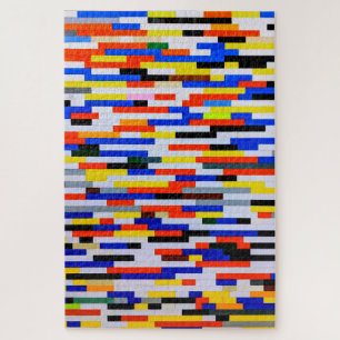 タイルのプライマリカラー建物ブロック ジグソーパズル