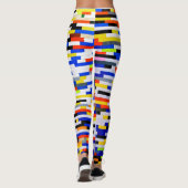 タイルのプライマリカラー建物ブロック レギンス (裏面)