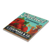 タイルのヴィンテージの台所ルイジアナのいちごのラベルの広告 タイル (側面)