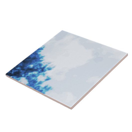 タイルの壁のデルフトの青い田園ボート場面- A4 タイル (側面)