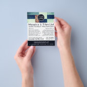 タイルの組み合わせ、フローラー、タイルインストーラーの広告 チラシ (手)