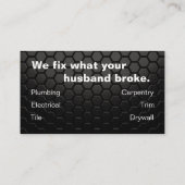 タイルの背景幕が付いている便利屋の名刺 名刺 (裏面)