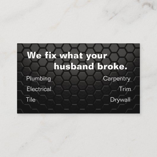 タイルの背景幕が付いている便利屋の名刺 名刺 (裏面)