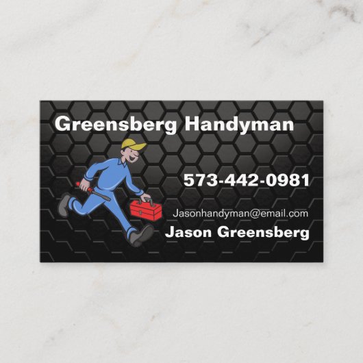 タイルの背景幕が付いている便利屋の名刺 名刺 (正面)