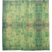 タイルの背景 シャワーカーテン (正面)