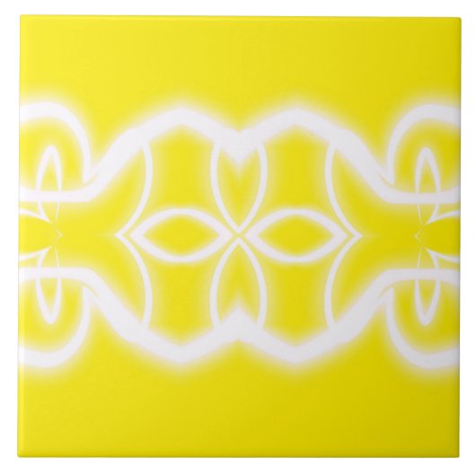 タイルの黄色および白い日光 タイル (正面)