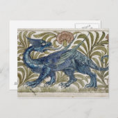 タイルの'Dragon'デザイン(紙上のw/c) ポストカード (正面/裏面)