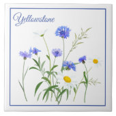 タイルのTrivetイエローストーンの野生の花 タイル (正面)