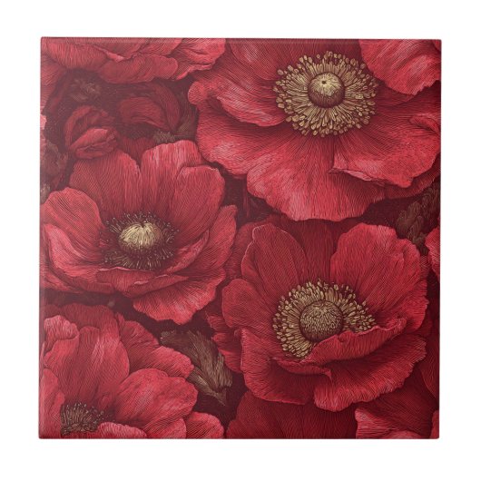 タイルはっきりした日本の張りサーフェス用のAnemonesタイル タイル (正面)