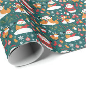 タイルへのクリスマスパターン ラッピングペーパー (ロールコーナー)