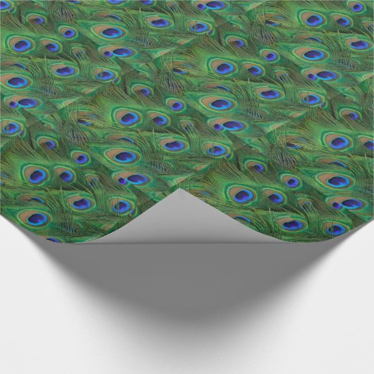タイルを張られたイメージの孔雀のギフトの包装紙 ラッピングペーパー (角)