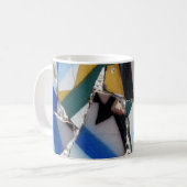 タイルを張られたコーヒーカップ コーヒーマグカップ (正面左)