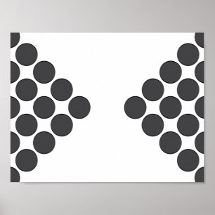タイルを張られたダークグレーの点 ポスター