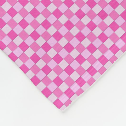 タイルを張られたピンクによって編まれるパターン フリースブランケット (角)